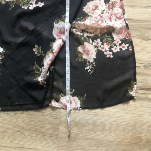 Maurices Black and Pink Floral Maxi Dress - Picture 7 of 7